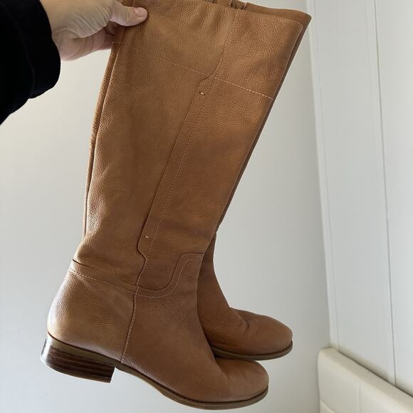 Nine West Logano Soft Leather Riding Boots Tan Camel Size 10 Quality Stylish - Picture 8 of 9